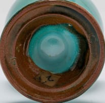 Linn Ware; Ovoid pedestal vase with flared neck
