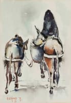 Bransom William Strapp; Donkeys with Basket and Rider