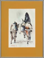 Bransom William Strapp; Donkeys with Basket and Rider