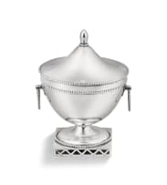 A Cape silver covered sugar bowl, Gerhardus Lotter, c.1810-1824