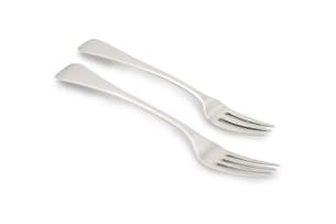 Two Cape Silver forks, Johannes Combrink and Martinus Lourens Smith, early 19th century
