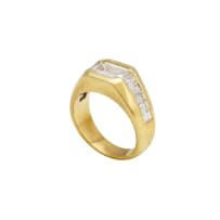 Emerald cut diamond ring