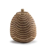 Keletso Motlanke; Yei coiled basket with lid, 1990