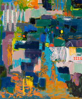 Walter Battiss; Untitled (Abstract with Figures and Patterns)