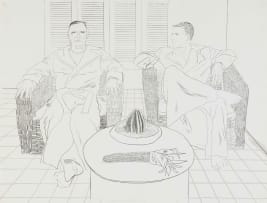 David Hockney; Christopher Isherwood and Don Bachardy