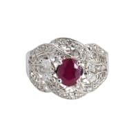 Ruby and diamond dress ring