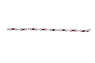 Diamond and ruby bracelet