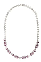 Ruby and diamond necklace