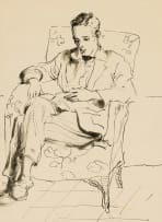 Maud Sumner; Seated Man Reading