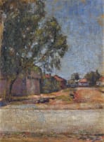 Strat Caldecott; Village Street with Gum Tree