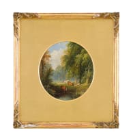 Circle of Thomas Whittle II; Pastoral Scenes with Cattle and Sheep, two
