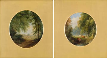 Circle of Thomas Whittle II; Pastoral Scenes with Cattle and Sheep, two