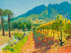 Philip Erskine; Cape Landscape with Vineyard