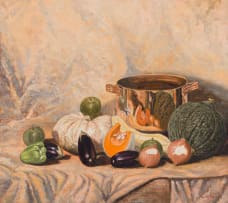 Martin Koch; Still Life with Vegetables and Copper Pot