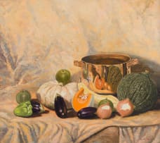 Martin Koch; Still Life with Vegetables and Copper Pot