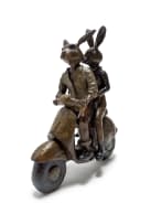 Carol Cauldwell; Rabbits on a Scooter