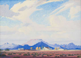 Jacob Hendrik Pierneef; Karoo Farmhouse near Hofmeyer