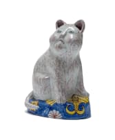 Hylton Nel; Cat on a blue and yellow base