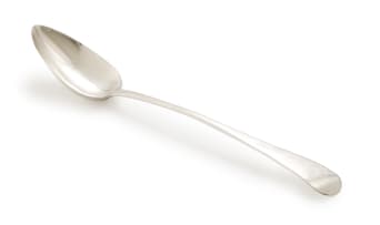 A George III basting spoon, Peter, Ann & William Bateman, London, 1801