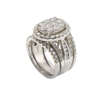 Diamond illusion-set ring