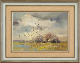 Errol Boyley; Landscape with Birds in Flight