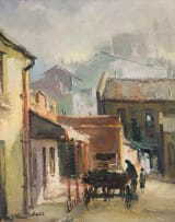 Ruth Squibb; Street Scene with Horse and Cart