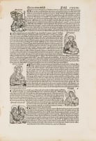 Unknown Artist; Collection of Woodcuts; Chronicle of the World 1493, nine