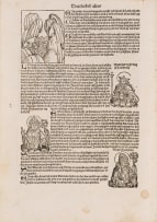 Unknown Artist; Collection of Woodcuts; Chronicle of the World 1493, nine