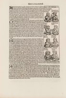 Unknown Artist; Collection of Woodcuts; Chronicle of the World 1493, nine