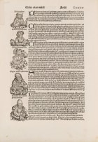 Unknown Artist; Collection of Woodcuts; Chronicle of the World 1493, nine