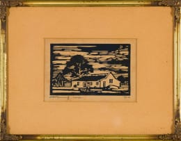 Jacob Hendrik Pierneef; Huis met Bome, Derde Poort (House with Trees, Derde Poort) (Nilant 34)