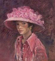 Lucy Wiles; Portrait of a Lady in Pink