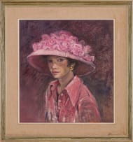 Lucy Wiles; Portrait of a Lady in Pink