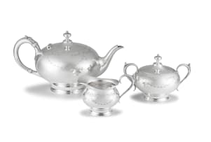 A George V three-piece tea service, James Dixon & Sons Ltd, Sheffield, 1932