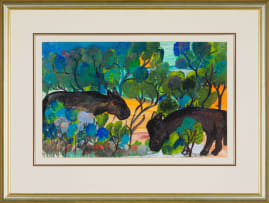 Gladys Mgudlandlu; Mules Grazing