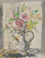 Christo Coetzee; Flowers in an Ornamental Vase