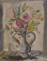 Christo Coetzee; Flowers in an Ornamental Vase