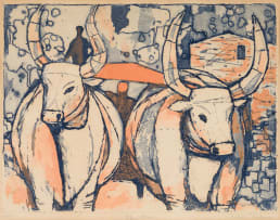 Julian Trevelyan; Blue Oxen