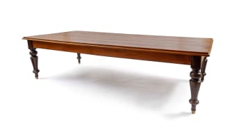 A Cape yellowwood and stinkwood dining table, 19th century