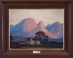 Jacob Hendrik Pierneef; Cottage in a Mountain Landscape