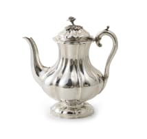 A George IV silver coffee pot, Charles Fox II, London, 1829