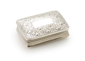 A George IV silver vinaigrette, Nathaniel Mills, Birmingham, 1829