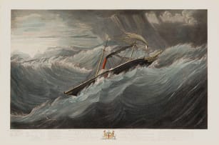 H J Leathem and Richard Gilson Reeve; The Honourable East India Company's Iron War Steamer, The Ship Nemesis. Scudding before a Heavy Gale off the Cape of Good Hope on Her Passage from England to China