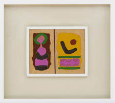 Walter Battiss; Abstract Composition with Figure in Pink
