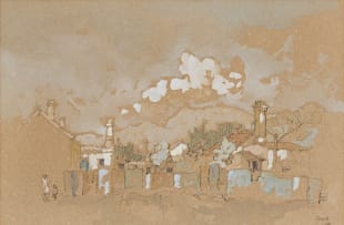 Gregoire Boonzaier; Street Scene with Houses