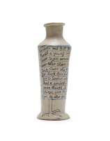 Hylton Nel; Vase with text and chicken feet motif