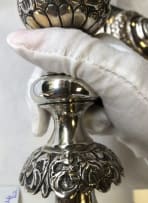A pair of Victorian silver candlesticks, Maurice Freeman, 1890
