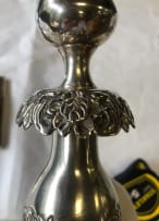 A pair of Victorian silver candlesticks, Maurice Freeman, 1890