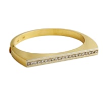 Diamond hinge bangle