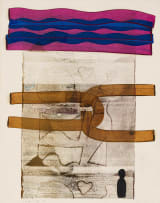 George Boys; Abstract Composition with Purple and Green